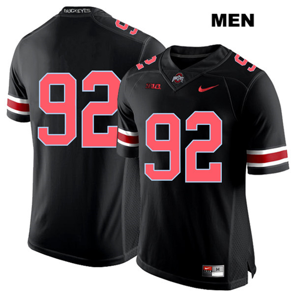 Ohio State Buckeyes Men's Haskell Garrett #92 Red Number Black Authentic Nike No Name College NCAA Stitched Football Jersey PB19M55ZS
